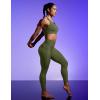 IUGA Compression Leggings with Pockets for Women Tummy Control Leggings No Front Seam Workout High Waist Yoga Pants(Grass Grey Green)