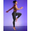 IUGA Compression Leggings with Pockets for Women Tummy Control Leggings No Front Seam Workout High Waist Yoga Pants(Ink Gray)