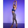 IUGA Compression Leggings with Pockets for Women Tummy Control Leggings No Front Seam Workout High Waist Yoga Pants(Iron Gray)