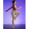 IUGA Compression Leggings with Pockets for Women Tummy Control Leggings No Front Seam Workout High Waist Yoga Pants(Light Taupe)