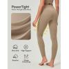 IUGA Compression Leggings with Pockets for Women Tummy Control Leggings No Front Seam Workout High Waist Yoga Pants(Light Taupe)