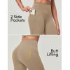 IUGA Compression Leggings with Pockets for Women Tummy Control Leggings No Front Seam Workout High Waist Yoga Pants(Light Taupe)