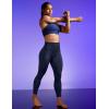 IUGA Compression Leggings with Pockets for Women Tummy Control Leggings No Front Seam Workout High Waist Yoga Pants(Navy Blue)