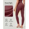 IUGA Compression Leggings with Pockets for Women Tummy Control Leggings No Front Seam Workout High Waist Yoga Pants(Noctilucence Red)
