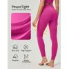 IUGA Compression Leggings with Pockets for Women Tummy Control Leggings No Front Seam Workout High Waist Yoga Pants(Pink Power)