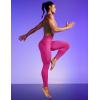IUGA Compression Leggings with Pockets for Women Tummy Control Leggings No Front Seam Workout High Waist Yoga Pants(Pink Power)