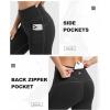 IUGA Fleece Lined Bootcut Yoga Pants with Pockets for Women Thermal Bootleg Pants Winter Workout Flare Leggings(Black)