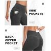 IUGA Fleece Lined Bootcut Yoga Pants with Pockets for Women Thermal Bootleg Pants Winter Workout Flare Leggings(Charcoal)
