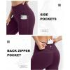 IUGA Fleece Lined Bootcut Yoga Pants with Pockets for Women Thermal Bootleg Pants Winter Workout Flare Leggings(Purple)