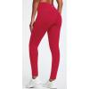 IUGA Fleece Lined Leggings Women Thermal Leggings for Women Winter Warm Tights High Waisted Hiking Yoga Pants with Pockets(Bright Red)
