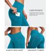 IUGA Fleece Lined Leggings Women Thermal Leggings for Women Winter Warm Tights High Waisted Hiking Yoga Pants with Pockets(Dark Cyan)