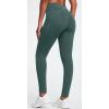 IUGA Fleece Lined Leggings Women Thermal Leggings for Women Winter Warm Tights High Waisted Hiking Yoga Pants with Pockets(Dark Green)