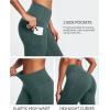 IUGA Fleece Lined Leggings Women Thermal Leggings for Women Winter Warm Tights High Waisted Hiking Yoga Pants with Pockets(Dark Green)