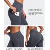 IUGA Fleece Lined Leggings Women Thermal Leggings for Women Winter Warm Tights High Waisted Hiking Yoga Pants with Pockets(Grey-2020)