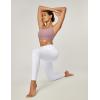 IUGA Fleece Lined Leggings Women Thermal Leggings for Women Winter Warm Tights High Waisted Hiking Yoga Pants with Pockets(Ivory)