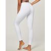 IUGA Fleece Lined Leggings Women Thermal Leggings for Women Winter Warm Tights High Waisted Hiking Yoga Pants with Pockets(Ivory)