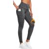 IUGA Fleece Lined Leggings Women Thermal Leggings for Women Winter Warm Tights High Waisted Hiking Yoga Pants with Pockets(Space Dye Black-2020)