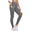 IUGA Fleece Lined Leggings Women Thermal Leggings for Women Winter Warm Tights High Waisted Hiking Yoga Pants with Pockets(Space Dye Gray-2020)