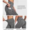 IUGA Fleece Lined Leggings Women Thermal Leggings for Women Winter Warm Tights High Waisted Hiking Yoga Pants with Pockets(Space Dye Gray-2020)