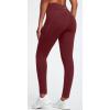 IUGA Fleece Lined Leggings Women Thermal Leggings for Women Winter Warm Tights High Waisted Hiking Yoga Pants with Pockets(Wine)