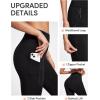 IUGA Fleece Lined Leggings Women Water Resistant Thermal Leggings Winter Warm Tights High Waist Hiking Pants with Pockets(Coal Black)