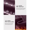 IUGA Fleece Lined Leggings Women Water Resistant Thermal Leggings Winter Warm Tights High Waist Hiking Pants with Pockets(Dark Burgundy)