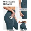 IUGA Fleece Lined Leggings Women Water Resistant Thermal Leggings Winter Warm Tights High Waist Hiking Pants with Pockets(Forest Green)