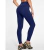 IUGA Fleece Lined Leggings Women Water Resistant Thermal Leggings Winter Warm Tights High Waist Hiking Pants with Pockets(Midnight Blue)