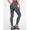 IUGA Fleece Lined Leggings Women Water Resistant Thermal Leggings Winter Warm Tights High Waist Hiking Pants with Pockets(Slate Gray)