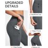 IUGA Fleece Lined Leggings Women Water Resistant Thermal Leggings Winter Warm Tights High Waist Hiking Pants with Pockets(Slate Gray)