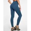 IUGA Fleece Lined Leggings Women Water Resistant Thermal Leggings Winter Warm Tights High Waist Hiking Pants with Pockets(Stormy Azure)