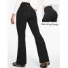IUGA Fleece Lined Pants Women Water Resistant Hiking Pants Winter Flare Leggings with Pockets Bootcut Thermal(Black)