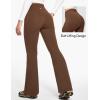 IUGA Fleece Lined Pants Women Water Resistant Hiking Pants Winter Flare Leggings with Pockets Bootcut Thermal(Chestnut Brown)