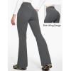 IUGA Fleece Lined Pants Women Water Resistant Hiking Pants Winter Flare Leggings with Pockets Bootcut Thermal(Dark Grey)