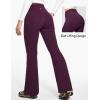 IUGA Fleece Lined Pants Women Water Resistant Hiking Pants Winter Flare Leggings with Pockets Bootcut Thermal(Dark Purple)
