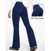 IUGA Fleece Lined Pants Women Water Resistant Hiking Pants Winter Flare Leggings with Pockets Bootcut Thermal(Navy)