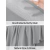 IUGA Flowy Athletic Shorts for Women Tennis Skirt Skorts for Women with Pockets High Waisted Workout Quick Dry Running Shorts(Grey)
