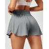 IUGA Flowy Athletic Shorts for Women Tennis Skirt Skorts for Women with Pockets High Waisted Workout Quick Dry Running Shorts(Grey)