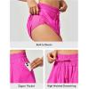 IUGA Flowy Athletic Shorts for Women Tennis Skirt Skorts for Women with Pockets High Waisted Workout Quick Dry Running Shorts(Pink)