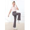 IUGA Girls Flare Leggings High Waist Cute Preppy Clothes for Girls Uniform Pants with Pockets Bell Bottom Pants(Dark Grey)