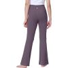 IUGA Girls Flare Leggings High Waist Cute Preppy Clothes for Girls Uniform Pants with Pockets Bell Bottom Pants(Grey Purple)