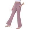 IUGA Girls Flare Leggings High Waist Cute Preppy Clothes for Girls Uniform Pants with Pockets Bell Bottom Pants(Thistle)