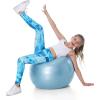 IUGA Girls Leggings with Pockets Dance Athletic Leggings for Girls Elastic Compression Kids Workout Leggings Running Yoga(Blue Tie-dye)
