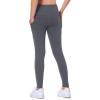 IUGA Girls Leggings with Pockets Dance Athletic Leggings for Girls Elastic Compression Kids Workout Leggings Running Yoga(Gray)