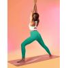 IUGA High Waist Yoga Pants with Pockets, Leggings for Women Tummy Control, Workout Leggings for Women 4 Way Stretch(Aqua Green)
