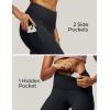 IUGA High Waist Yoga Pants with Pockets, Leggings for Women Tummy Control, Workout Leggings for Women 4 Way Stretch(Black)