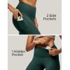 IUGA High Waist Yoga Pants with Pockets, Leggings for Women Tummy Control, Workout Leggings for Women 4 Way Stretch(Dark Green)