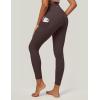 IUGA High Waist Yoga Pants with Pockets, Leggings for Women Tummy Control, Workout Leggings for Women 4 Way Stretch(Espresso)