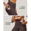 IUGA High Waist Yoga Pants with Pockets, Leggings for Women Tummy Control, Workout Leggings for Women 4 Way Stretch(Espresso)