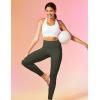 IUGA High Waist Yoga Pants with Pockets, Leggings for Women Tummy Control, Workout Leggings for Women 4 Way Stretch(Khaki Green)